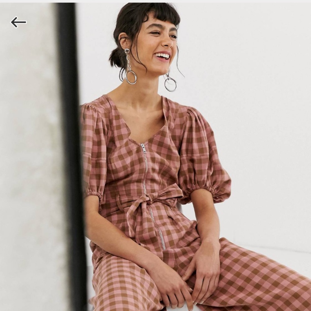 ASOS Plaid Jumpsuit